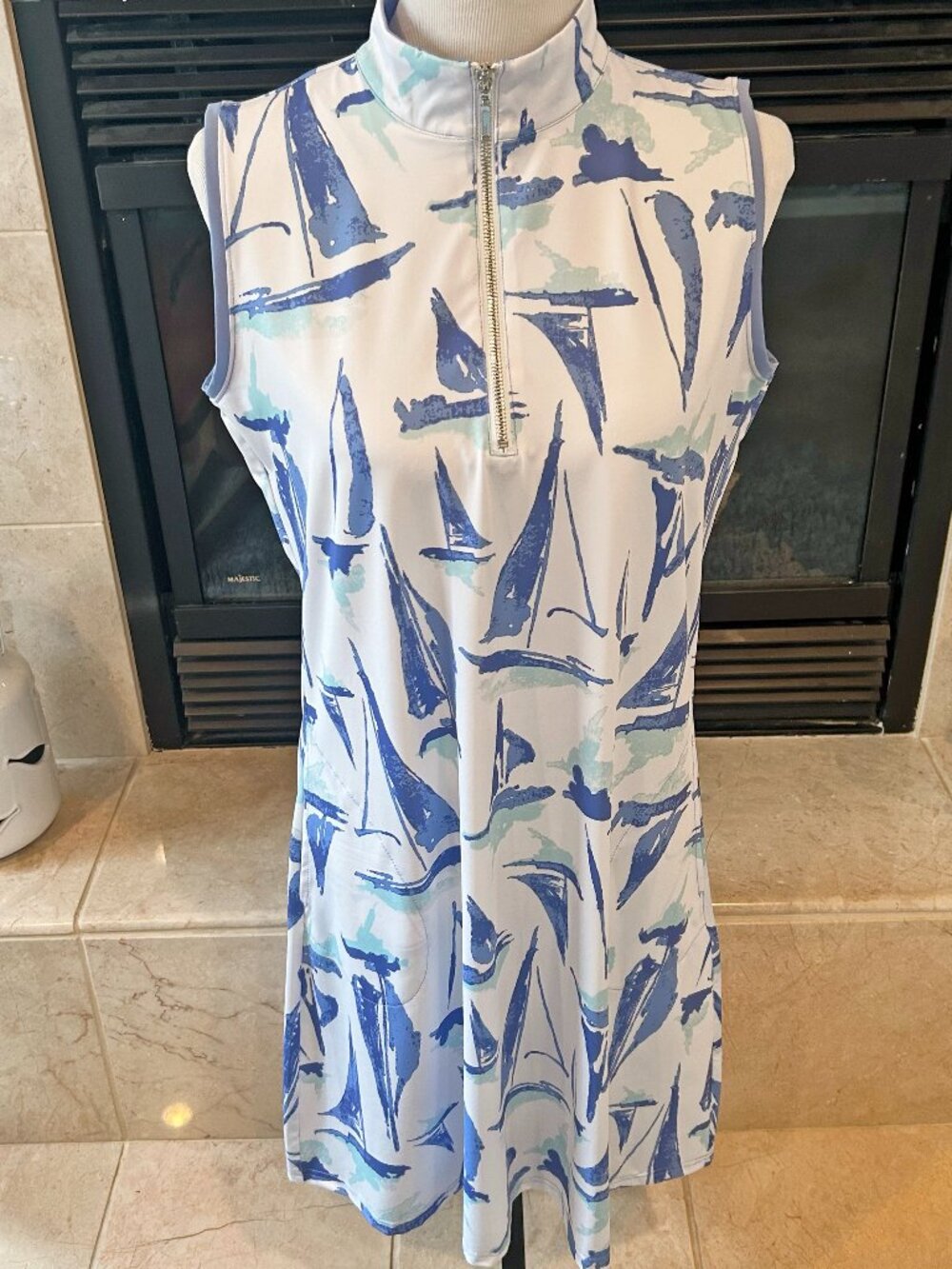 AnaClare Sporty Sailboat Dress. L